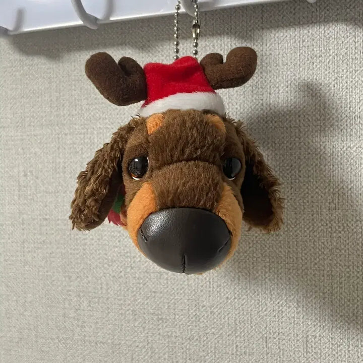 [BUNJANG] The Dog Classic Christmas Plush Keychain Santa Rudolph / [레어] 고전 더독 크리스마스 인형 키링 산타 루돌프 thedog