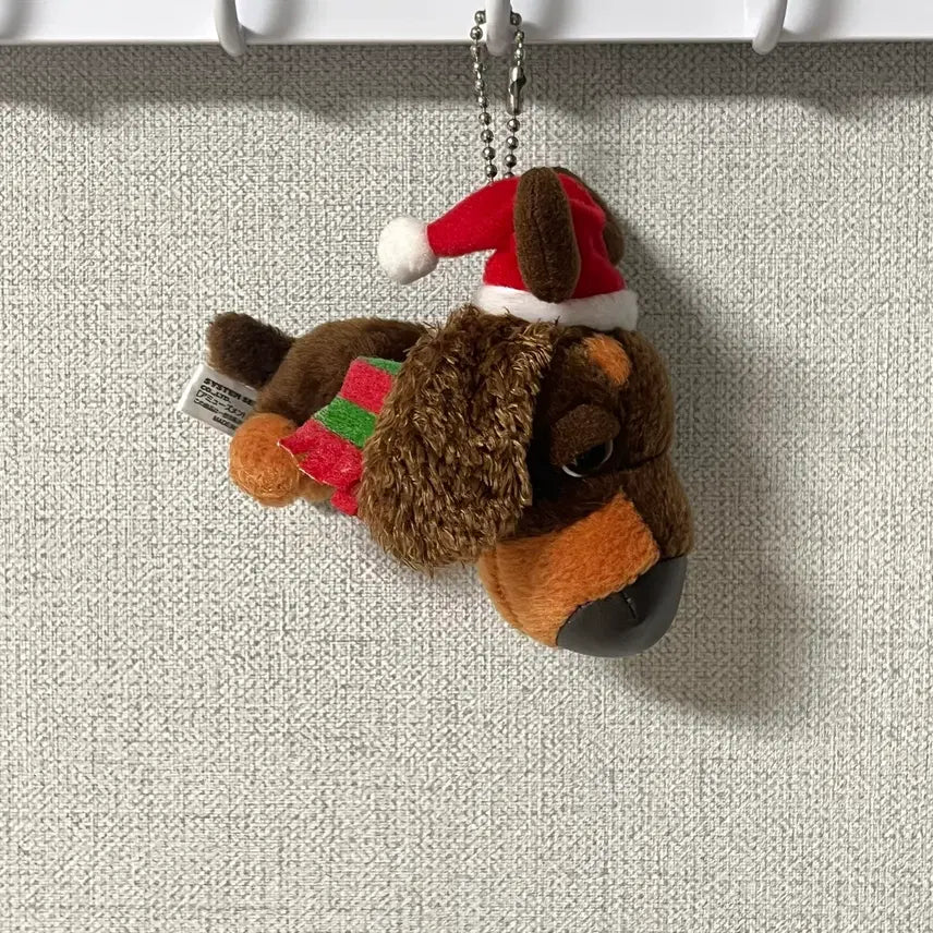 [BUNJANG] The Dog Classic Christmas Plush Keychain Santa Rudolph / [레어] 고전 더독 크리스마스 인형 키링 산타 루돌프 thedog
