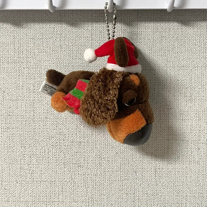 [BUNJANG] The Dog Classic Christmas Plush Keychain Santa Rudolph / [레어] 고전 더독 크리스마스 인형 키링 산타 루돌프 thedog