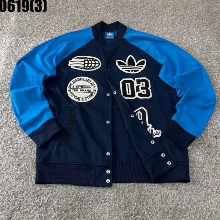 [BUNJANG] Adidas Navy Blouson Jumper L / 아디다스 블루종 점퍼 네이비l 0619