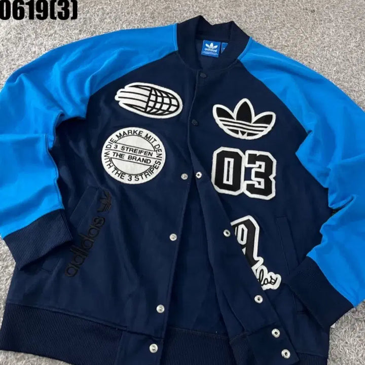 [BUNJANG] Adidas Navy Blouson Jumper L / 아디다스 블루종 점퍼 네이비l 0619