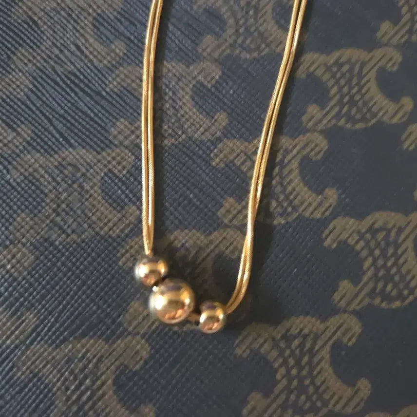 [BUNJANG] Stainless Steel Ball Point Necklace (Gold Color) / 스테인리스 볼 포인트 목걸이 (골드컬러)