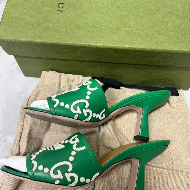 [BUNJANG] Gucci x Adidas Collaboration Green Mules / 구찌 X 아디다스 콜라보 그린 뮬 37
