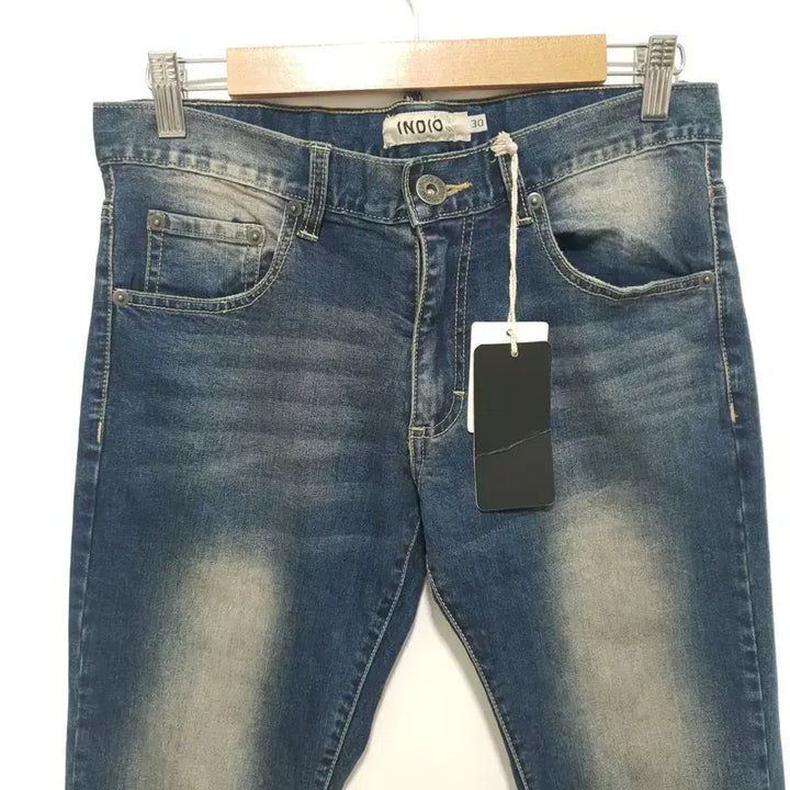 [BUNJANG] Indieo Nine Slim Fit Washed Denim Pants / 인디오 나인 슬림핏 워싱 데님 팬츠 30_M0101