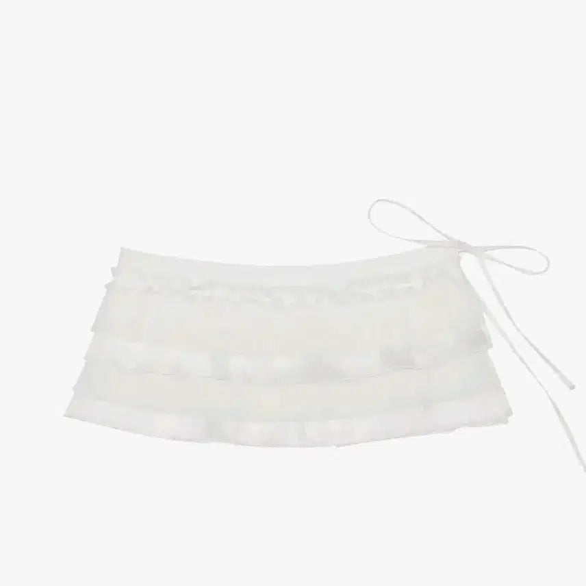 [BUNJANG] Love is True PA Frill Wrap Skirt White / 러브이즈트루 PA 프릴 워프 스커트 화이트