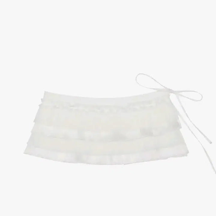 [BUNJANG] Love is True PA Frill Wrap Skirt White / 러브이즈트루 PA 프릴 워프 스커트 화이트