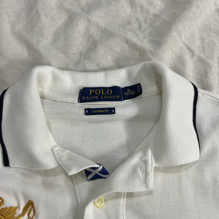 [BUNJANG] Polo Ralph Lauren Gold Big Pony Chieftain Black Watch Short Sleeve Polo Shirt Black White / 폴로 랄프로렌 골드 빅포니 치프키프 블랙와치 반팔 카라티 블랙 화이트