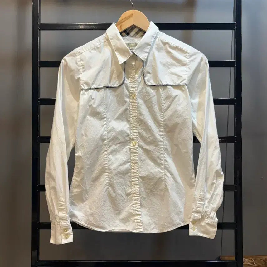 [BUNJANG] Burberry Kids Nova Check Lined White Dress Shirt 14Y / [아동 14Y / 158cm] 버버리 노바체크 안감 화이트 셔츠 6.9
