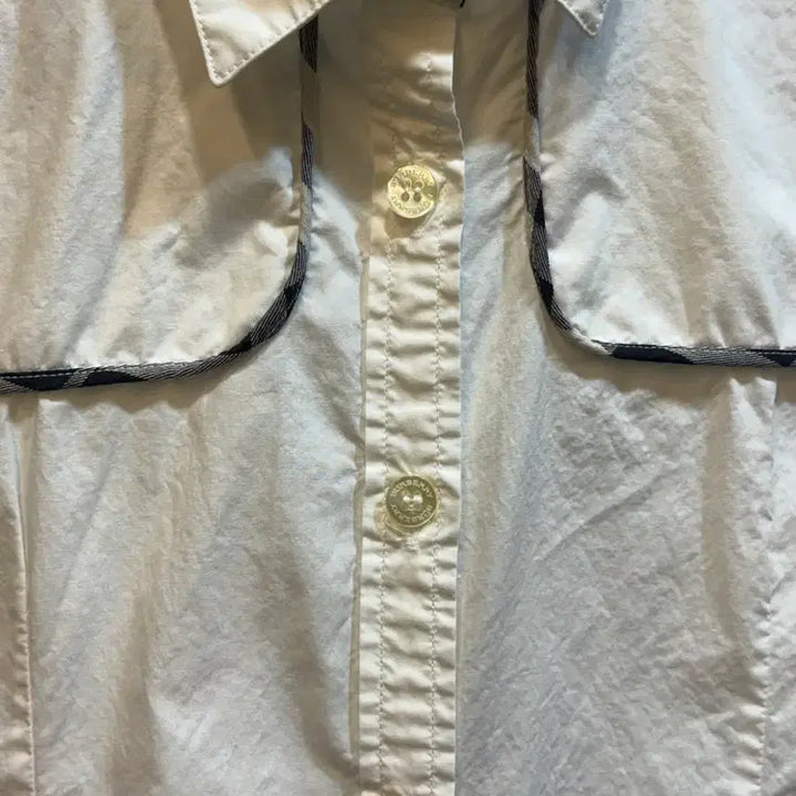 [BUNJANG] Burberry Kids Nova Check Lined White Dress Shirt 14Y / [아동 14Y / 158cm] 버버리 노바체크 안감 화이트 셔츠 6.9