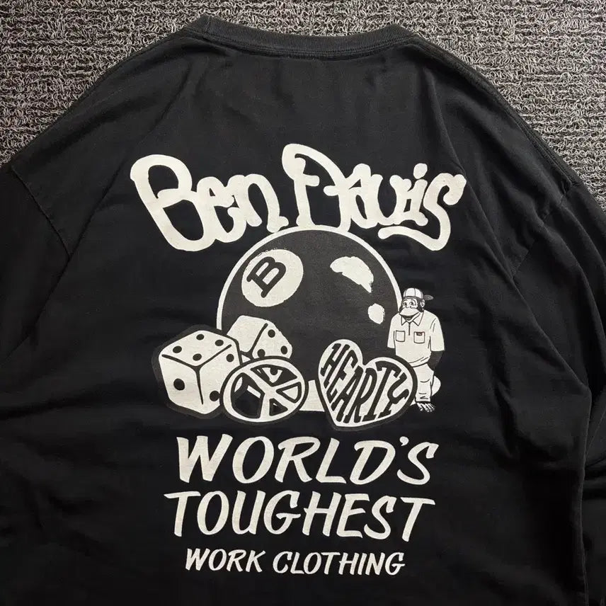 [BUNJANG] Ben Davis Workwear Multi Big Logo Crewneck Sweatshirt / 벤데이비스 워크웨어 멀티 빅로고 크루넥 맨투맨 5058