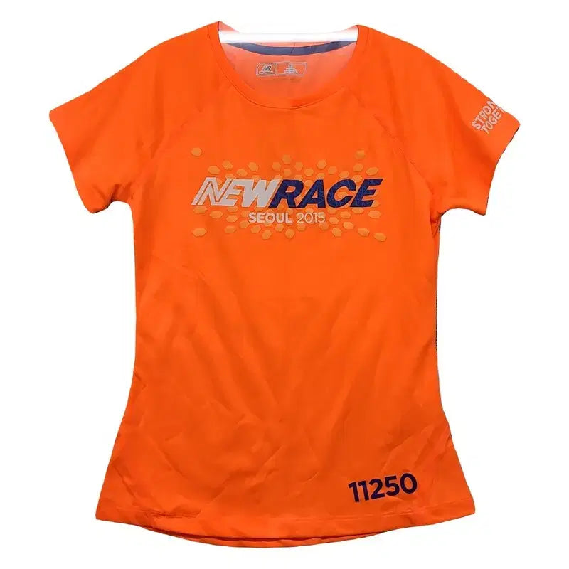 [BUNJANG] New Balance Printing Orange Logo Functional Training Short Sleeve T-Shirt / 뉴발란스 프린팅 오렌지 로고 기능성 트레이닝 반팔티 85
