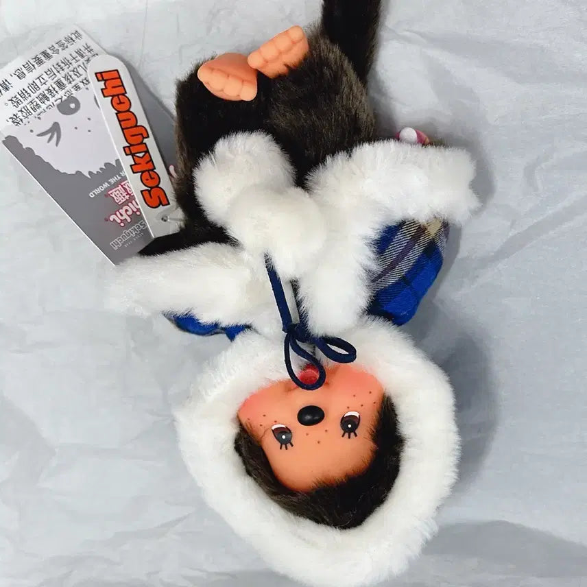 [BUNJANG] Genuine Monchhichi Blue Cape / 정품 몬치치 파란망토