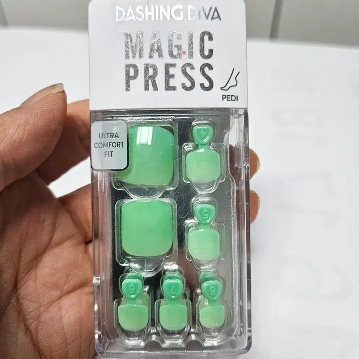 [BUNJANG] Dashing Diva Magic Press Pedi Gel Nail Mint / 대싱디바 매직프레스 페디 젤네일 민트