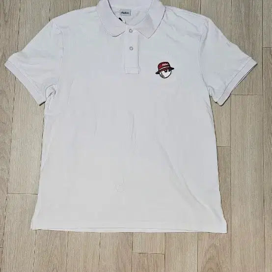[BUNJANG] Malbon White Short Sleeve Polo T-Shirt Size 105 / 말본 흰색 반팔 카라티105 가슴단면 55