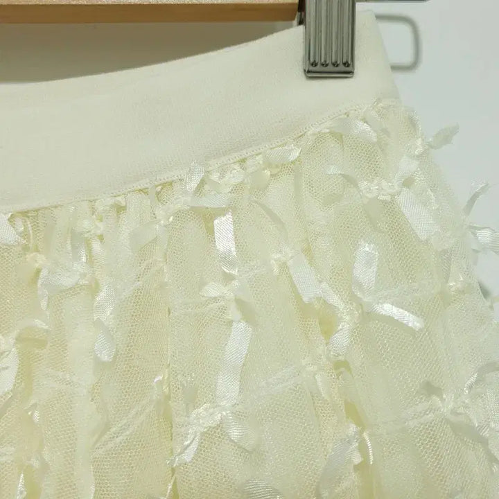 [BUNJANG] Ribbon Sheer Skirt / 리본 샤 스커트 F_M0108
