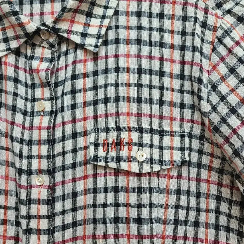 [BUNJANG] Daks Linen Check Shirt / 닥스> 린넨 체크 셔츠