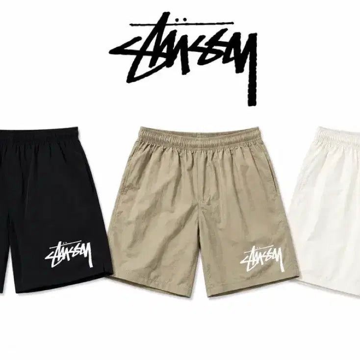 [BUNJANG] Stussy Cream Shorts &amp; Comme des Garçons Black CDG Set - Medium / 스투시 반바지 크림 미디움+꼼데CDG 블랙 미디움 세트