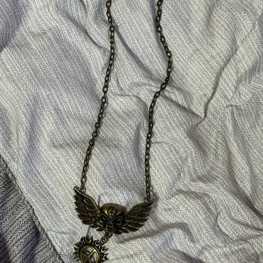 [BUNJANG] Punk Gyaru Skull Vintage Necklace / 펑크 갸루 해골 빈티지 목걸이