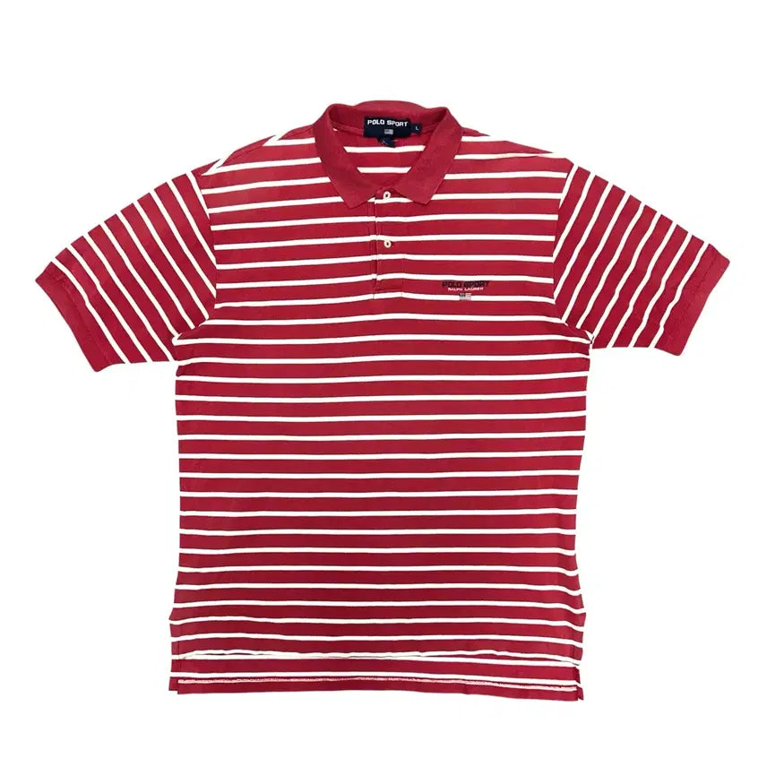 [BUNJANG] Polo Sport Striped Collar T-shirt (L) / 폴로스포츠 스트라이프 카라티(L)