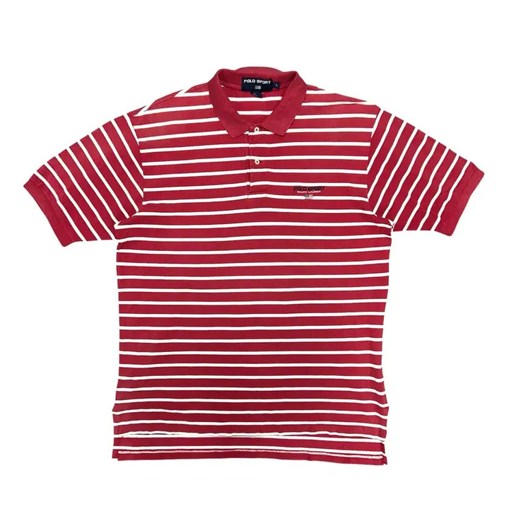 [BUNJANG] Polo Sport Striped Collar T-shirt (L) / 폴로스포츠 스트라이프 카라티(L)