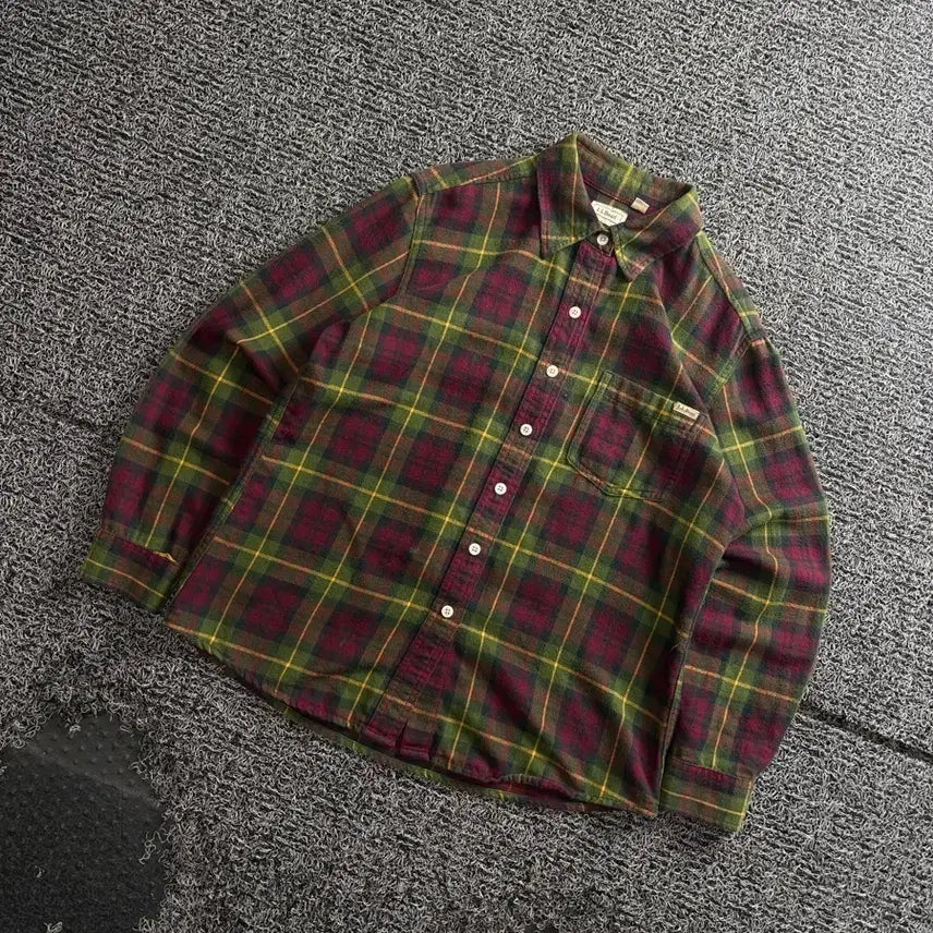 [BUNJANG] LL Bean Classic Tartan Check Flannel Shirt / LL BEAN 엘엘빈 클래식 타탄 체크 플란넬 셔츠 5061