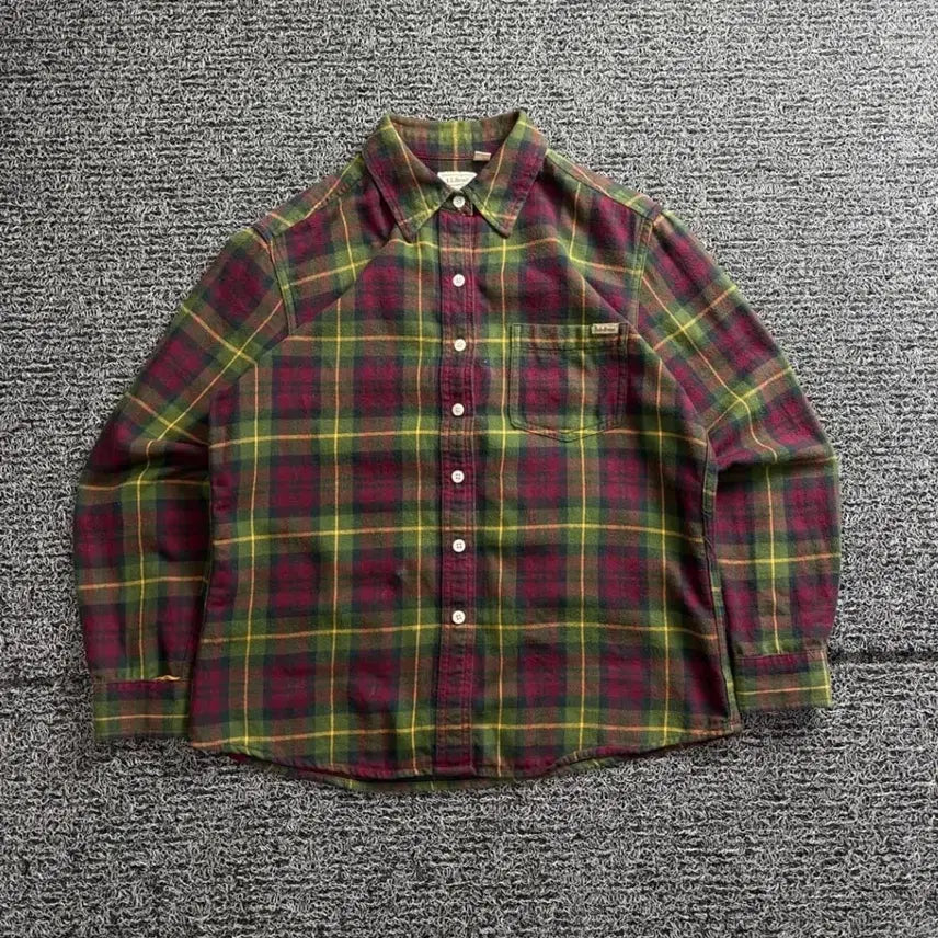 [BUNJANG] LL Bean Classic Tartan Check Flannel Shirt / LL BEAN 엘엘빈 클래식 타탄 체크 플란넬 셔츠 5061