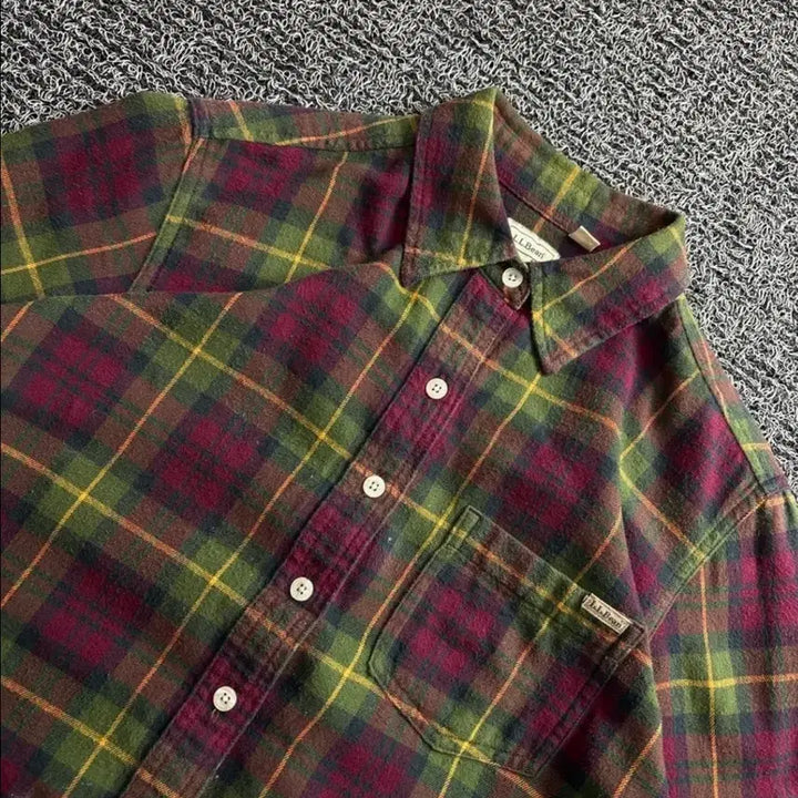 [BUNJANG] LL Bean Classic Tartan Check Flannel Shirt / LL BEAN 엘엘빈 클래식 타탄 체크 플란넬 셔츠 5061