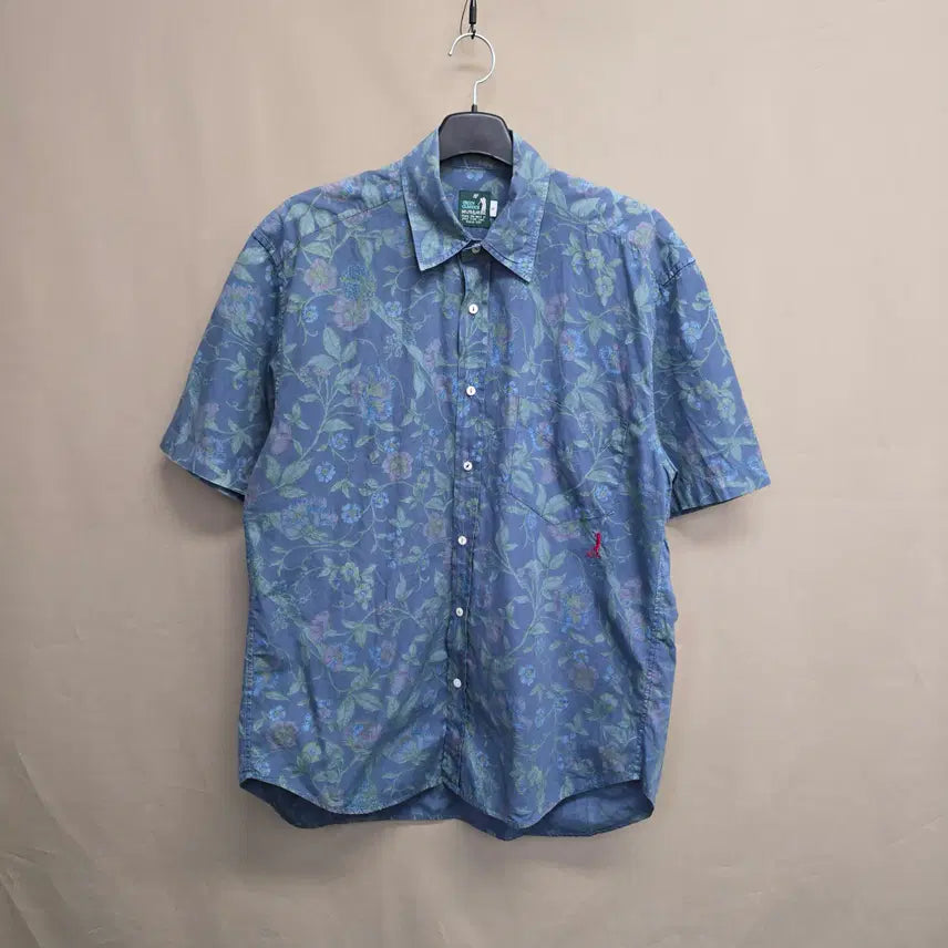 [BUNJANG] Vintage Floral Short Sleeve Shirt / 일본 빈티지 플로럴 반팔 셔츠