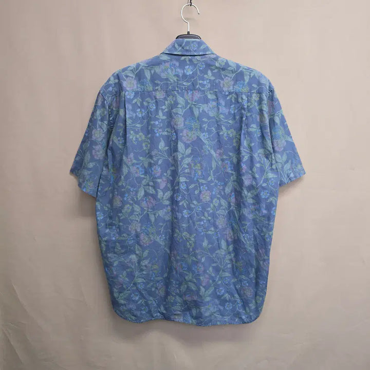 [BUNJANG] Vintage Floral Short Sleeve Shirt / 일본 빈티지 플로럴 반팔 셔츠