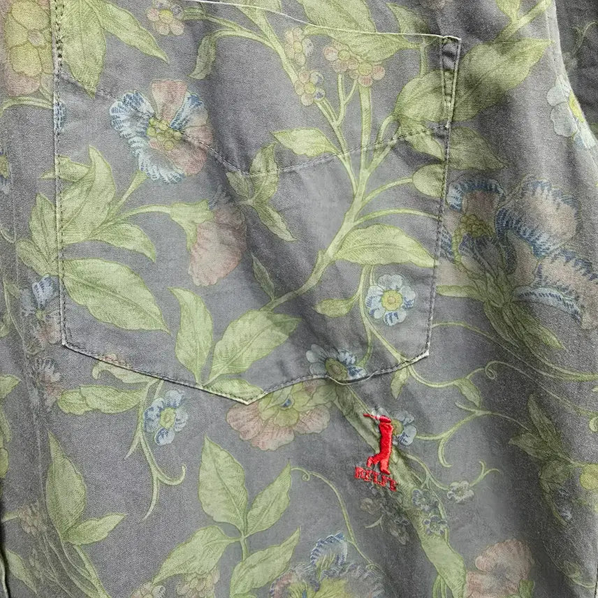 [BUNJANG] Vintage Floral Short Sleeve Shirt / 일본 빈티지 플로럴 반팔 셔츠