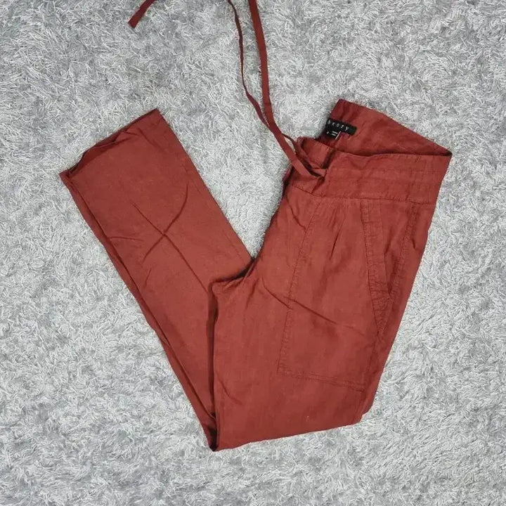 [BUNJANG] Theory Linen Burgundy Wine Pants Women&