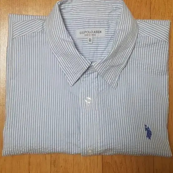 [BUNJANG] Polo Ralph Lauren Ascott Stripe Performance Short Sleeve Shirt / (미국판/정품)폴로 아센 스트라이프 얇은 지짐이 기능성 반팔 셔츠,105