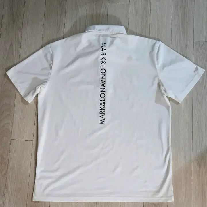 [BUNJANG] Mark &amp;ロナ Golf Wear White Skull Logo Short Sleeve Polo Shirt / 마크앤 로나 골프웨어  흰색 해골 로고 110 가슴단면 60