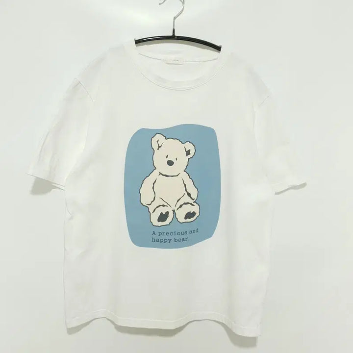 [BUNJANG] Pigment Cotton Bear Short Sleeve T-Shirt / 피그먼트 코튼 베어 반팔 F_S0097
