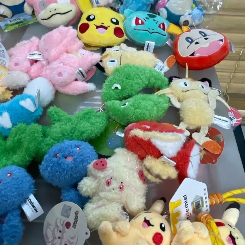 [BUNJANG] Pokemon Flat Keyring - Psyduck, Slowpoke, Eevee, Magikarp, Meowth, Quagsire, Binacle / 포켓몬 납작키링 고라파덕 야돈 이브이 잉어킹 나옹 누오 단데기 뚜벅초