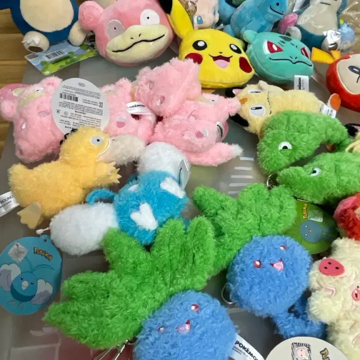 [BUNJANG] Pokemon Flat Keyring - Psyduck, Slowpoke, Eevee, Magikarp, Meowth, Quagsire, Binacle / 포켓몬 납작키링 고라파덕 야돈 이브이 잉어킹 나옹 누오 단데기 뚜벅초