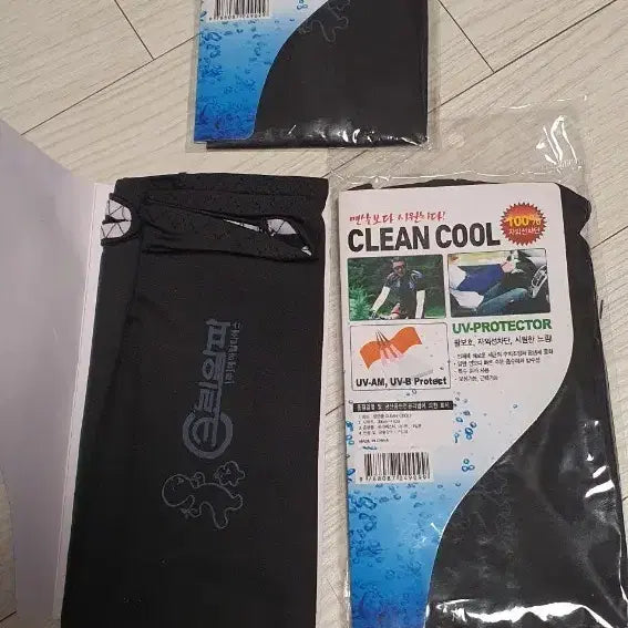 [BUNJANG] Clean Cool UV Cut Arm Sleeves Black 3-Piece Bundle / 클린쿨 UV 차단 팔토시 블랙 3개일괄