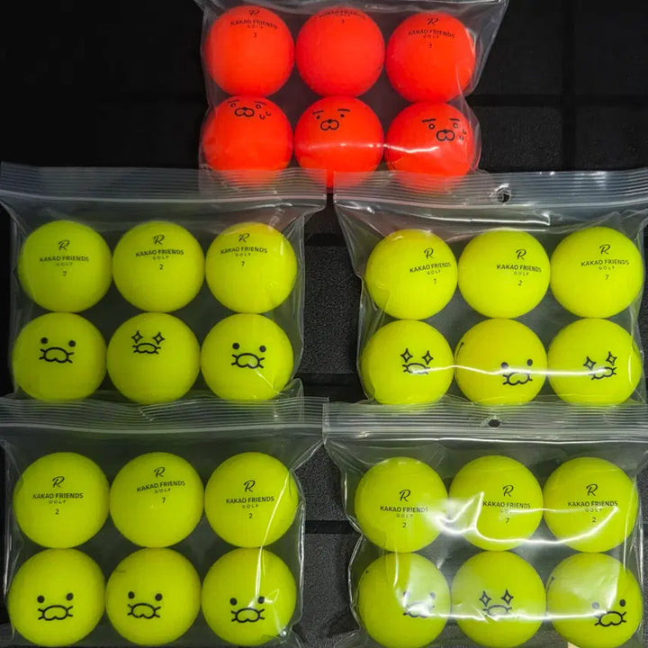 [BUNJANG] Kakao Friends A-Grade Matte Color Used Golf Balls - 30-Count / 카카오프렌즈 A급 무광 컬러 로스트볼 30구 중고골프공 -무료배송-