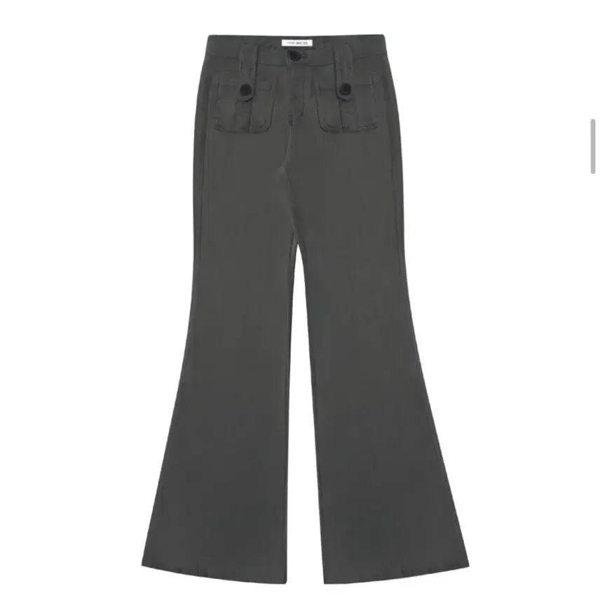 [BUNJANG] Mireco Button Pocket Bootcut Pants Charcoal Size 1 / 미레코 버튼 포켓 부츠컷 팬츠 차콜 1사이즈