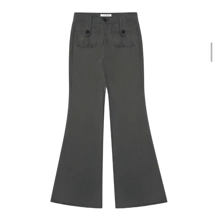 [BUNJANG] Mireco Button Pocket Bootcut Pants Charcoal Size 1 / 미레코 버튼 포켓 부츠컷 팬츠 차콜 1사이즈