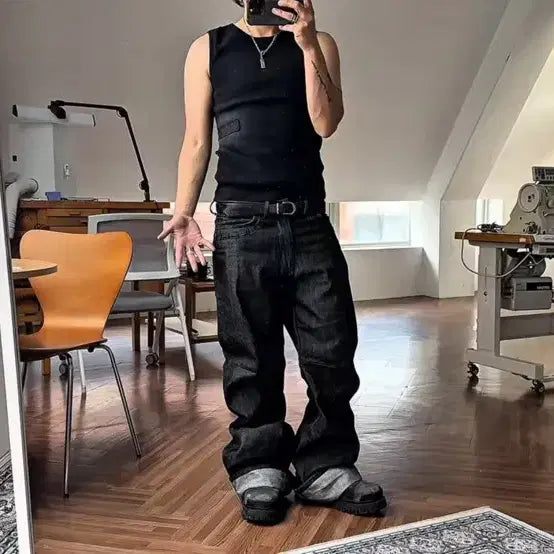[BUNJANG] FOG Service Selvedge Flare Game Pants Size 1 / 포그서비스 셀피지 플레어 게임팬츠 1사이즈