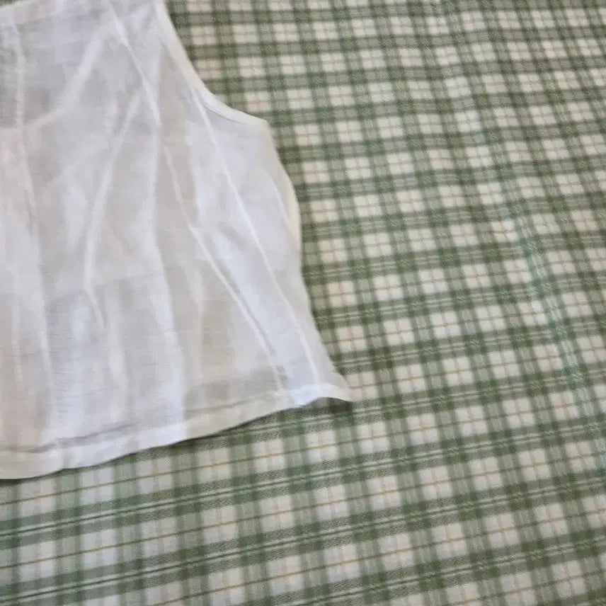 [BUNJANG] Linen Sleeveless Shirt / 33ㅡ모시  민소매 셔츠ㅡ55ㅡ66