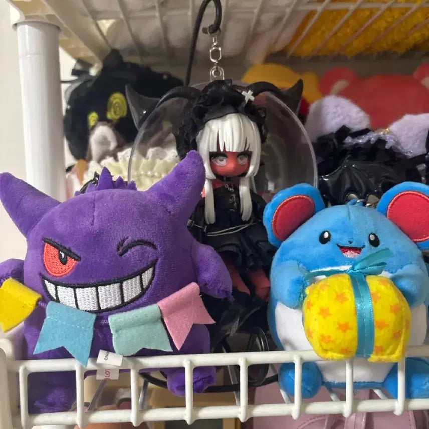 [BUNJANG] Pokemon 30th Anniversary Lotte Cinema Exclusive Marill &amp; Phantump Plush Keychain / 포켓몬 30주년 포켓몬스터 롯데시네마 파티타임 인형 키링 마릴 팬텀