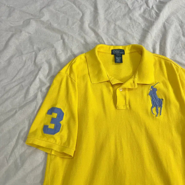 [SOLD OUT] [BUNJANG] Polo Ralph Lauren Big Pony Short Sleeve Polo Shirt Yellow Sky / 폴로 랄프로렌 빅포니 반팔 카라티 옐로우 하늘