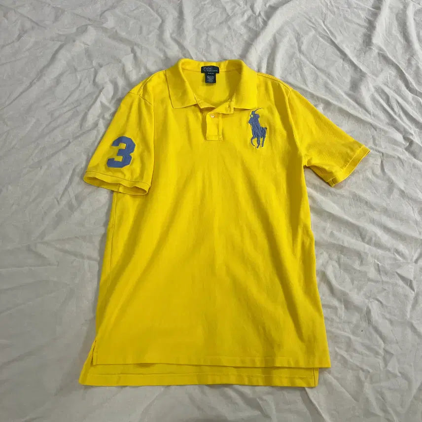 [SOLD OUT] [BUNJANG] Polo Ralph Lauren Big Pony Short Sleeve Polo Shirt Yellow Sky / 폴로 랄프로렌 빅포니 반팔 카라티 옐로우 하늘