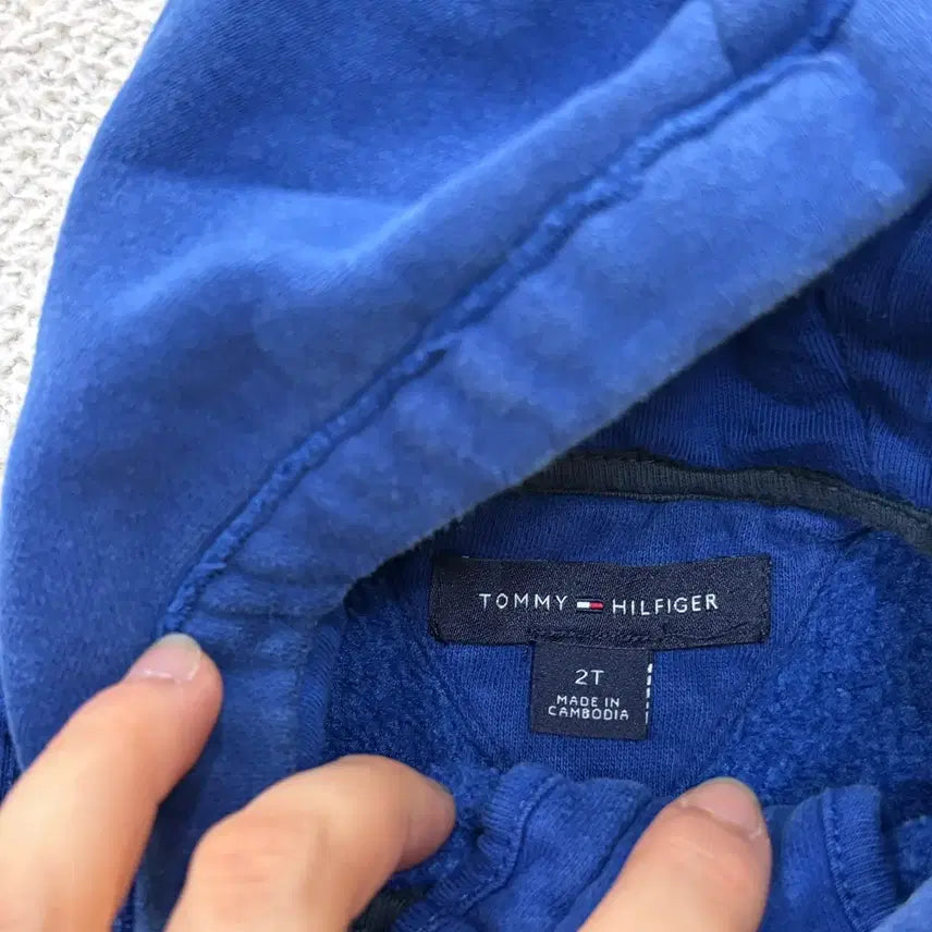 [BUNJANG] Tommy Hilfiger Kids Lightly Brushed Fleece Hoodie Zip-Up Jacket / 2T 타미힐피거 키즈 약기모 후드 집업 자켓 0619E