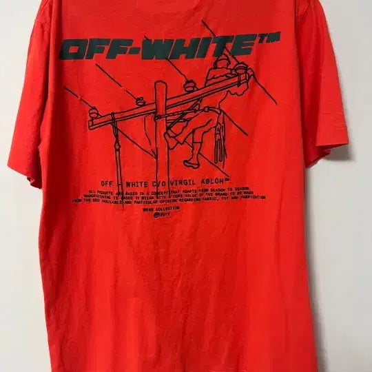 [BUNJANG] Off-White Orange Short-Sleeve T-Shirt / 오프화이트 OFFWHITE 정품 주황 반팔티