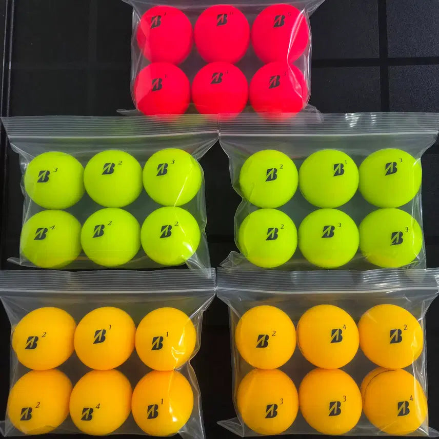 [BUNJANG] Bridgestone Grade A 3-Piece Matte Color Used Golf Balls - 30 Count / 브리지스톤 A급 3피스 무광 컬러 로스트볼 30구 중고골프공 -무료배송-