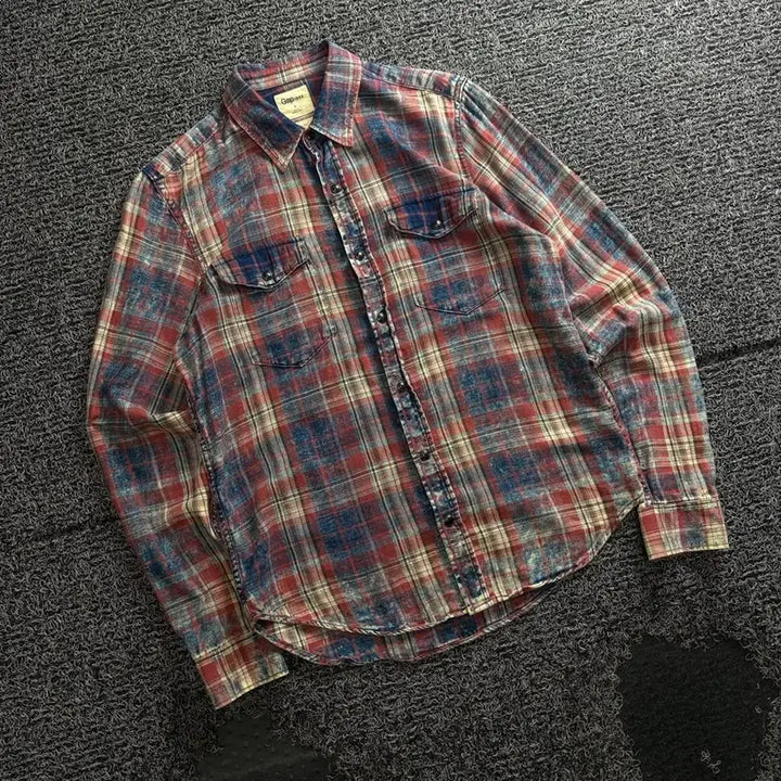 [BUNJANG] Gap Check Pattern Western Shirt / Gap 갭 아메카지 체크 패턴 웨스턴 셔츠 5067