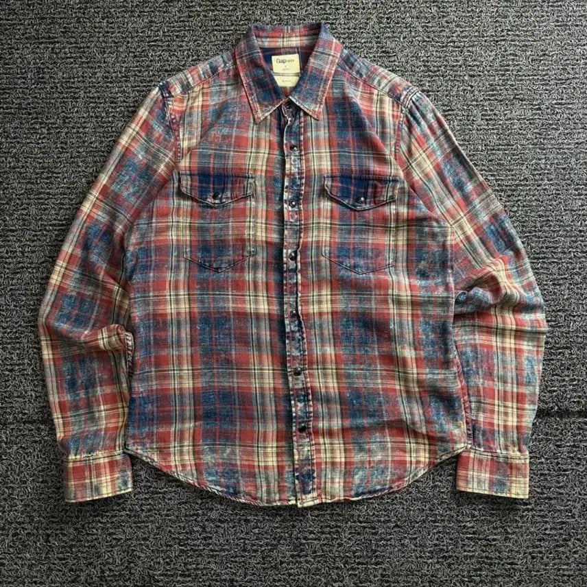 [BUNJANG] Gap Check Pattern Western Shirt / Gap 갭 아메카지 체크 패턴 웨스턴 셔츠 5067